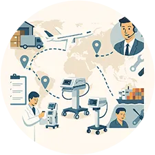 Global logistics + after-sales network