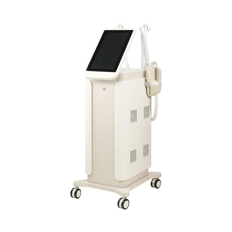 EM04B Standing EMSCULPTUR Machine Side View – High-Intensity Electromagnetic Stimulation