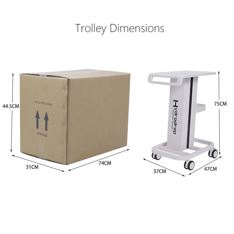 HD-01 Hydrafacial Device Trolley Packaging – Professional Beauty Equipment