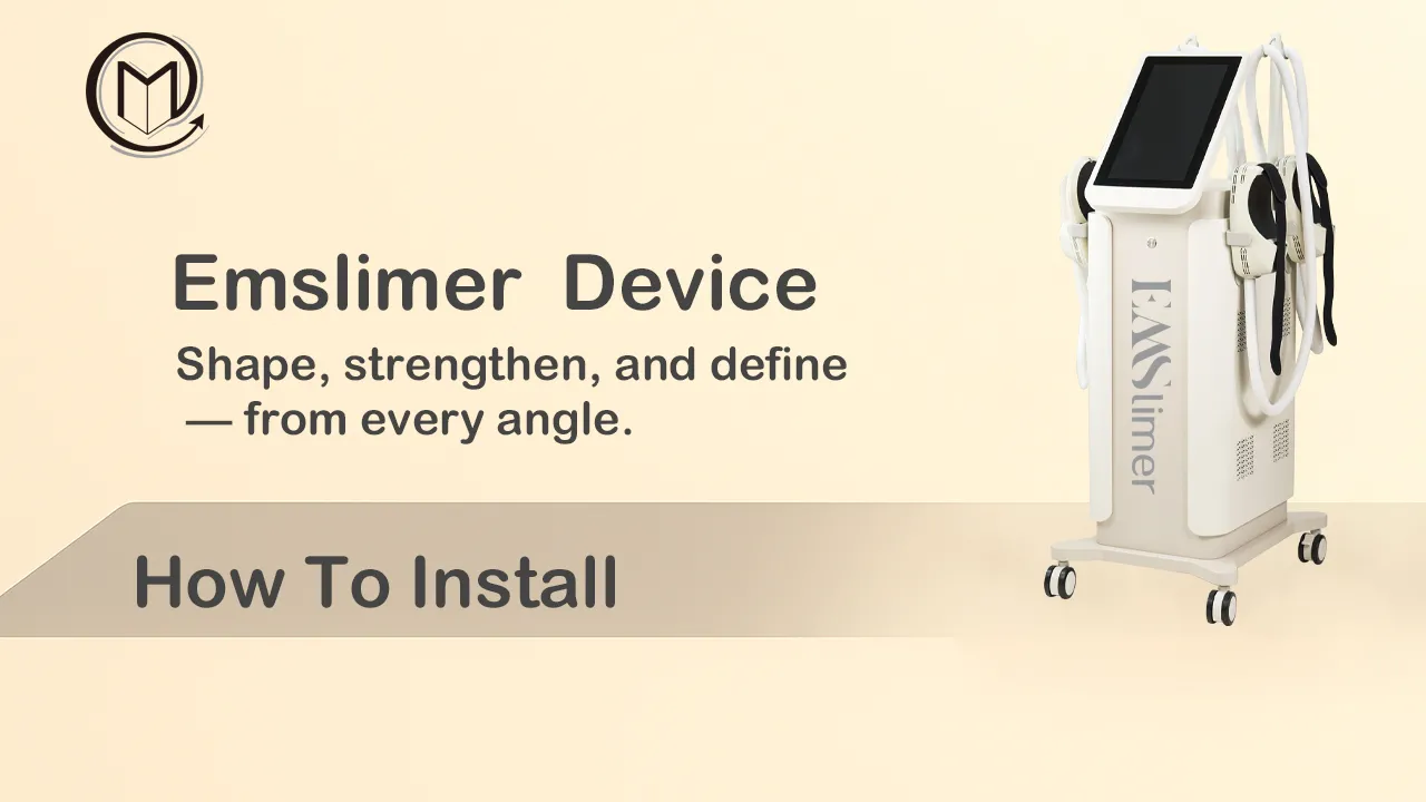 EM05A 4-Handle Dual-Control Magnetic Slimming + RF Device | Installation & Operation Training Video