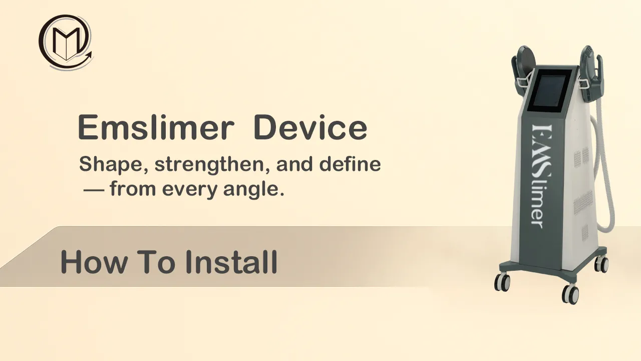 EM02A Standing Dual-Channel Magnetic Slimming + RF Device | Installation & Operation Guide