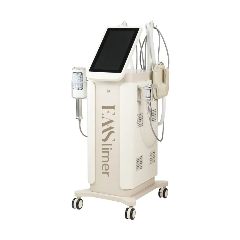 EM07B Standing EMSCULPTUR + ENDO Machine Side View – HIFEM Muscle Stimulation &  + Inner Ball Roller