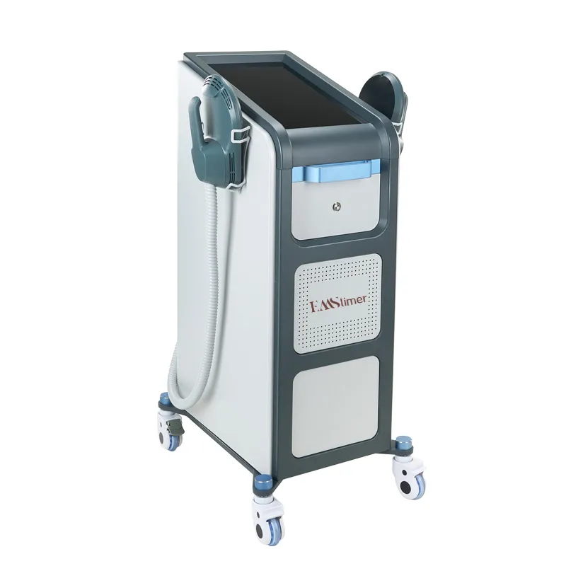 EM09A Standing EMSCULPTUR + RF Machine Side View – HIFEM Muscle Stimulation & RF Heating