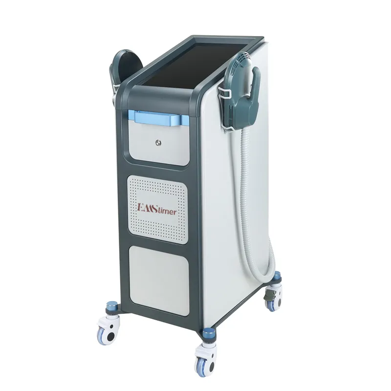 EM09A Standing EMSCULPTUR + RF Machine Side View – HIFEM Muscle Stimulation & RF Heating