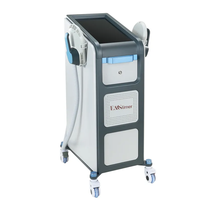 EM09B Standing EMSCULPTUR Machine Side View – High-Intensity Electromagnetic Stimulation