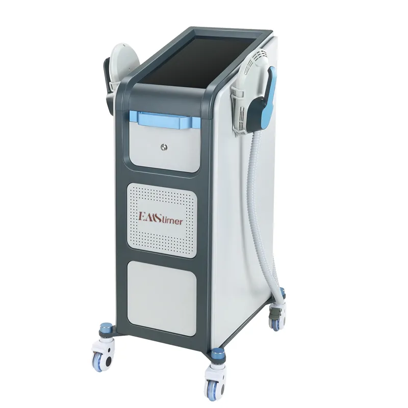 EM09B Standing EMSCULPTUR Machine Side View – High-Intensity Electromagnetic Stimulation